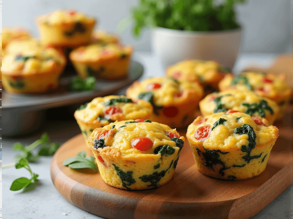 Veggie egg muffins in a muffin tin – high-protein and easy healthy breakfast ideas