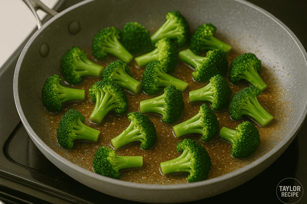 Shrimp searing in a hot skillet
